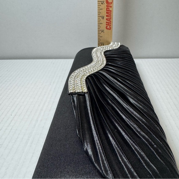 Vintage Kseymeir Evening Clutch Purses Pleated Satin Handbags Chain Bag - Picture 7 of 10